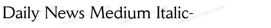 Daily News Medium Italic字体转换